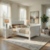 Queen Size Bedroom Set, Black Finish, 5-Piece Set with Bed, 2 Nightstands, Dresser and Mirror