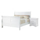 Queen Size Bedroom Set, White Finish, 2-Piece Set with Bed, 1 Nightstand