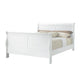 Queen Size Bedroom Set, White Finish, 3-Piece Set with Bed and 2 Nightstand