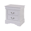 Queen Size Bedroom Set, White Finish, 2-Piece Set with Bed and Nightstand