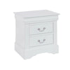 Queen Size Bedroom Set, White Finish, 3-Piece Set with Bed and 2 Nightstand