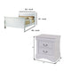 Queen Size Bedroom Set, White Finish, 2-Piece Set with Bed and Nightstand
