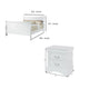 Queen Size Bedroom Set, White Finish, 3-Piece Set with Bed and 2 Nightstand