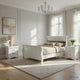 Queen Size Bedroom Set, White Finish, 2-Piece Set with Bed and Nightstand