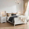 Queen Size Bedroom Set, White Finish, 3-Piece Set with Bed and 2 Nightstand
