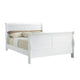 Full Size Bedroom Set, White Finish, 2-Piece Set with Bed and 1 Nightstand
