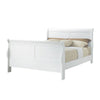 Full Size Bedroom Set, White Finish, 2-Piece Set with Bed and 1 Nightstand