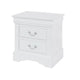 Full Size Bedroom Set, White Finish, 2-Piece Set with Bed and 1 Nightstand