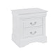 Full Size Bedroom Set, White Finish, 2-Piece Set with Bed and 1 Nightstand