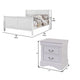 Queen Size Bedroom Set, White Finish, 3-Piece Set with Bed and Two Nightstands