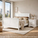 Full Size Bedroom Set, White Finish, 2-Piece Set with Bed and 1 Nightstand