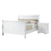 Full Size Bedroom Set, White Finish, 2-Piece Set with Bed and 1 Nightstand