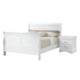 Full Size Bedroom Set, White Finish, 2-Piece Set with Bed and 1 Nightstand
