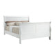 Full Size Bedroom Set, White Finish, 3-Piece Set with Bed and 2 Nightstands