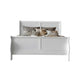 Full Size Bedroom Set, White Finish, 2-Piece Set with Bed and Nightstand