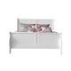 Full Size Bedroom Set, White Finish, 3-Piece Set with Bed and 2 Nightstands
