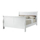 Full Size Bedroom Set, White Finish, 3-Piece Set with Bed and 2 Nightstands