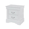 Full Size Bedroom Set, White Finish, 3-Piece Set with Bed and 2 Nightstands