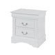 Full Size Bedroom Set, White Finish, 3-Piece Set with Bed and 2 Nightstands