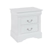Full Size Bedroom Set, White Finish, 3-Piece Set with Bed and 2 Nightstands