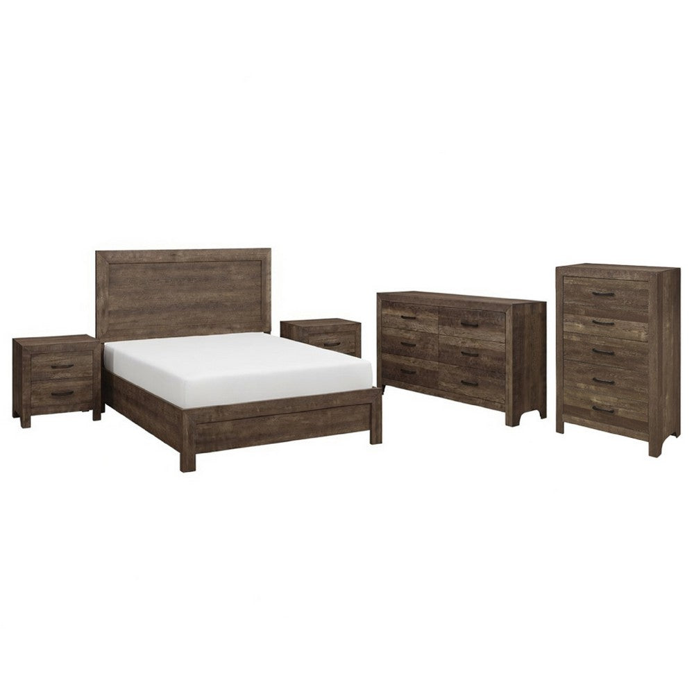 Full Size Bedroom Set, White Finish, 3-Piece Set with Bed and Two Nightstands