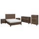 Full Size Bedroom Set, White Finish, 3-Piece Set with Bed and Two Nightstands