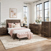 Queen Size Bedroom Set, White Finish, 5-Piece Set with Bed and Two Nightstands