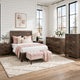 Queen Size Bedroom Set, White Finish, 5-Piece Set with Bed and Two Nightstands
