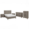 Queen Size Bedroom Set, Gray Finish, Panel Headboard, 5-Piece Set with Bed, 2 Nightstands, Dresser and Chest