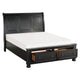 Queen Size Bedroom Set, Black Finish, Panel Headboard, 5-Piece Set with Bed, 2 Nightstands, Dresser and Chest