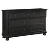 Queen Size Bedroom Set, Black Finish, Panel Headboard, 5-Piece Set with Bed, 2 Nightstands, Dresser and Chest
