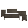 Queen Size Bedroom Set, Traditional Carved Wood Design, Gray Finish, 4-Piece Set with Bed, Nightstands and Dresser