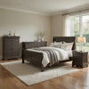 Queen Size Bedroom Set, Traditional Carved Wood Design, Gray Finish, 4-Piece Set with Bed, Nightstands and Dresser