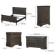 Queen Size Bedroom Set, Gray Finish, Panel Headboard, 5-Piece Set with Bed, 2 Nightstands, Dresser and Chest