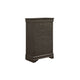Full Size Bedroom Set, Gray Finish, 5-Piece Set with Bed, Dresser, Mirror, Chest and Nightstand