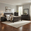 Full Size Bedroom Set, Gray Finish, 5-Piece Set with Bed, Dresser, Mirror, Chest and Nightstand