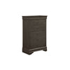 Full Size Bedroom Set, Traditional Carved Wood Design, Gray Finish, 4-Piece Set with Bed, Nightstands and Dresser