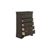 Full Size Bedroom Set, Traditional Carved Wood Design, Gray Finish, 4-Piece Set with Bed, Nightstands and Dresser