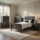 Full Size Bedroom Set, Traditional Carved Wood Design, Gray Finish, 4-Piece Set with Bed, Nightstands and Dresser