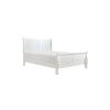 Full Size Bedroom Set, Traditional Carved Wood Design, White Finish, 4-Piece Set with Bed, Nightstands and Dresser