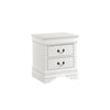 Full Size Bedroom Set, Traditional Carved Wood Design, White Finish, 4-Piece Set with Bed, Nightstands and Dresser
