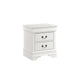 Full Size Bedroom Set, Traditional Carved Wood Design, White Finish, 4-Piece Set with Bed, Nightstands and Dresser