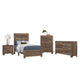 Full Size Bedroom Set, Brown Finish, Panel Design, 4-Piece Set with Bed, Nightstand, Dresser and Chest