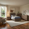 Full Size Bedroom Set, Brown Finish, Panel Design, 4-Piece Set with Bed, Nightstand, Dresser and Chest