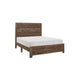 King Size Bedroom Set, Brown Finish, Panel Design, 5-Piece Set with Bed, 2 Nightstands, Dresser and Chest