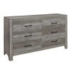 California King Bedroom Set, Farmhouse Style, Gray, 4 Piece Set with 2 Nightstands and Dresser