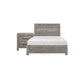 King Bedroom Set, Farmhouse Style, Gray, 2 Piece Set with Nightstand