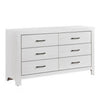 Full Bedroom Set, Farmhouse Style, Black, White, 4 Piece Set with Nightstand, Dresser, and Mirror