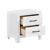 Full Bedroom Set, Farmhouse Style, Black, White, 4 Piece Set with Nightstand, Dresser, and Chest