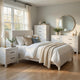 Full Bedroom Set, Farmhouse Style, Black, White, 4 Piece Set with Nightstand, Dresser, and Chest